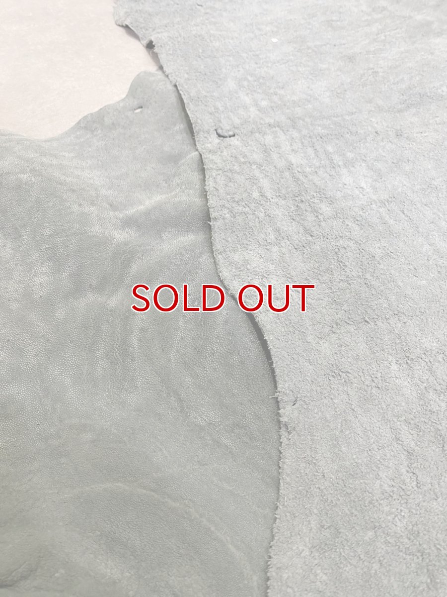 画像10: エレファントレザー 顔 グレー ゾウ革 象革 エキゾチックレザー (10)