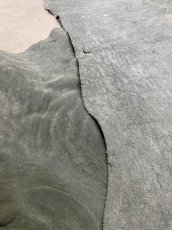 画像10: エレファントレザー　顔　グレー　ゾウ革　象革　エキゾチックレザー (10)