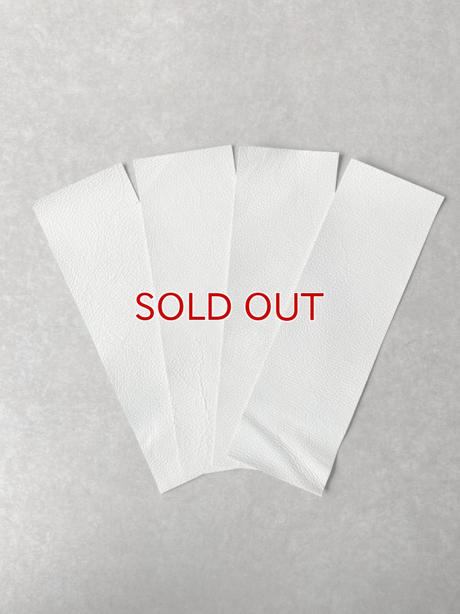 画像5: ビリヤードグリップ用カットレザー　牛革　ホワイト　キューグリップ　カスタム　革巻き　ビリヤード　本革 (5)