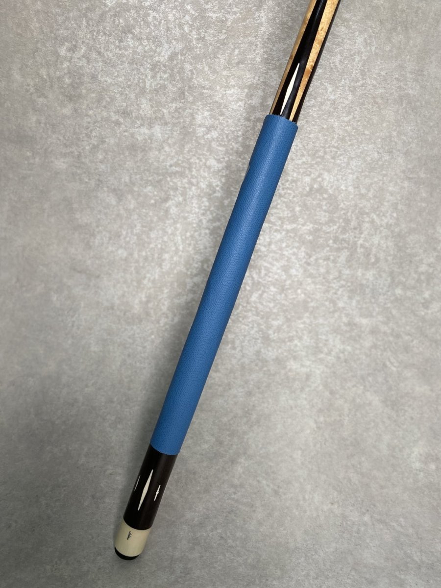 画像7: ビリヤードグリップ用カットレザー　牛革型押し　ブルー　キューグリップ　カスタム　革巻き　ビリヤード　本革 (7)