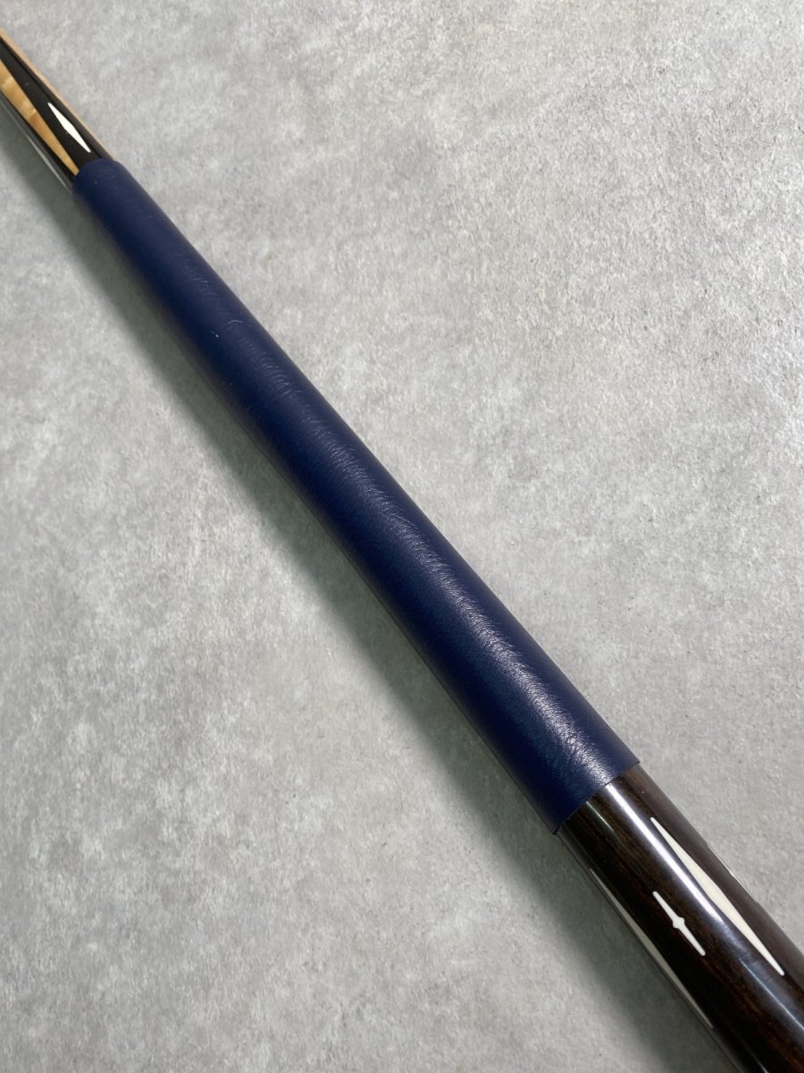 画像1: ビリヤードグリップ用カットレザー　牛革　ダークブルー　キューグリップ　カスタム　革巻き　ビリヤード (1)