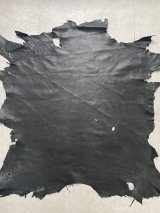 エゾシカ革　ブラック　ディアー