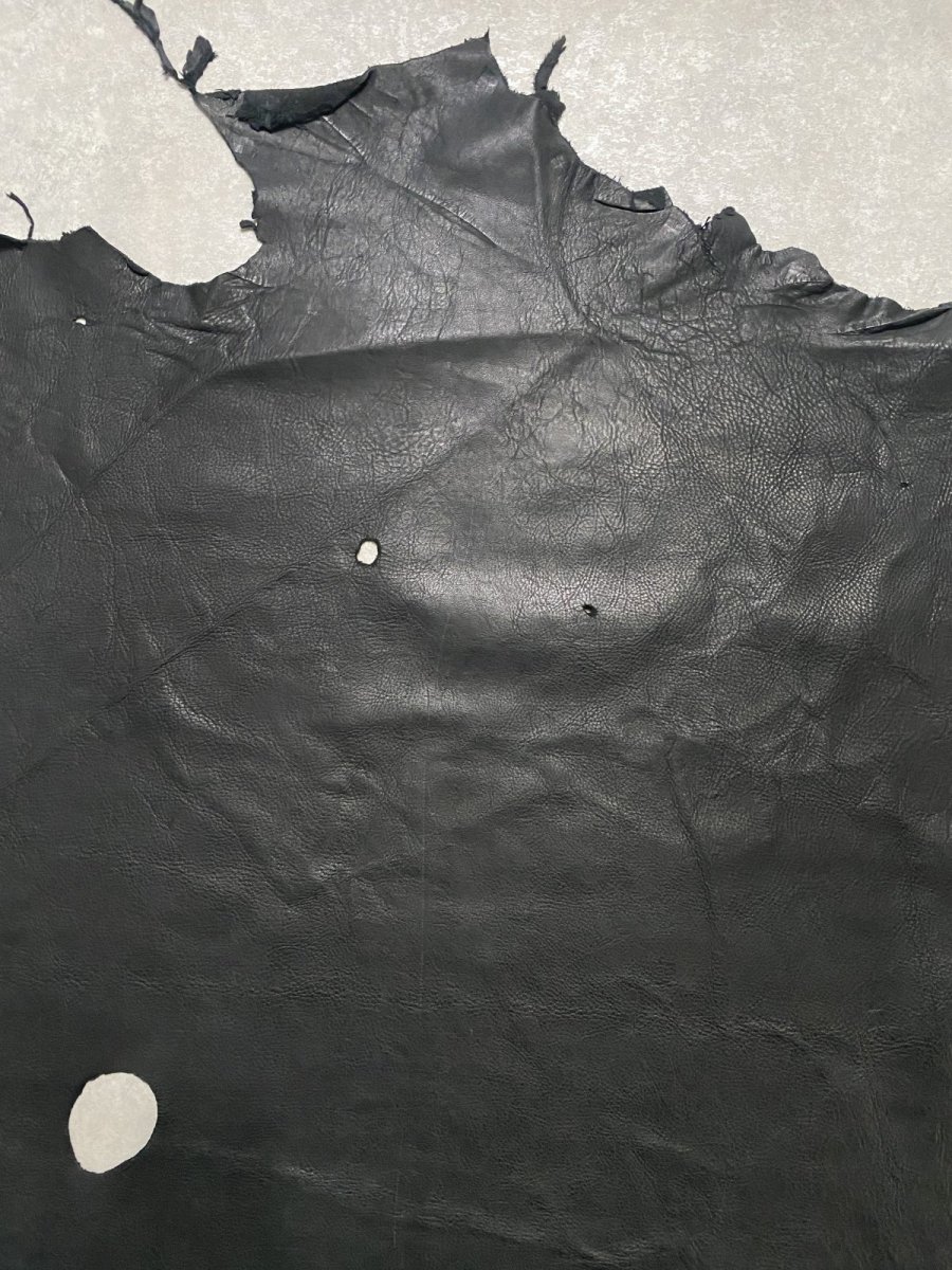 画像5: エゾシカ革 ブラック ディアー (5)