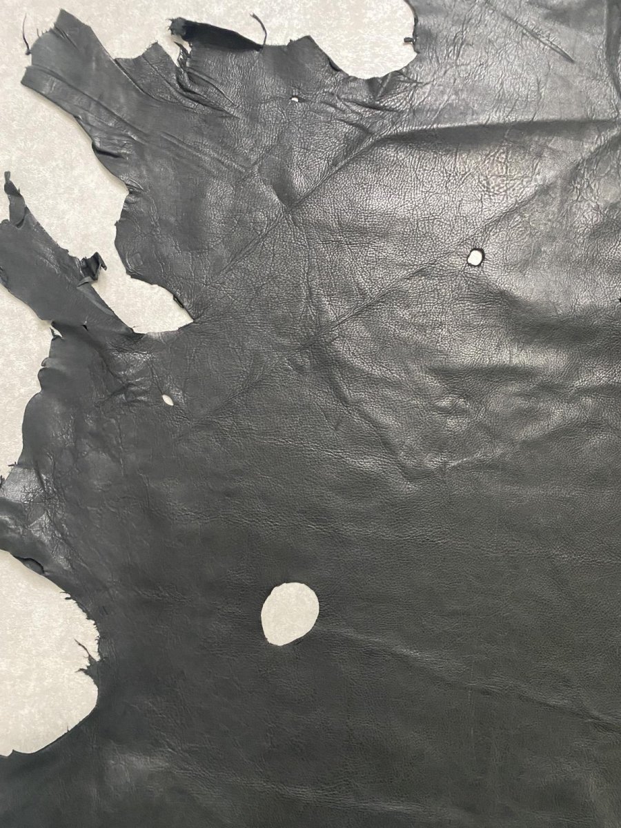 画像6: エゾシカ革 ブラック ディアー (6)