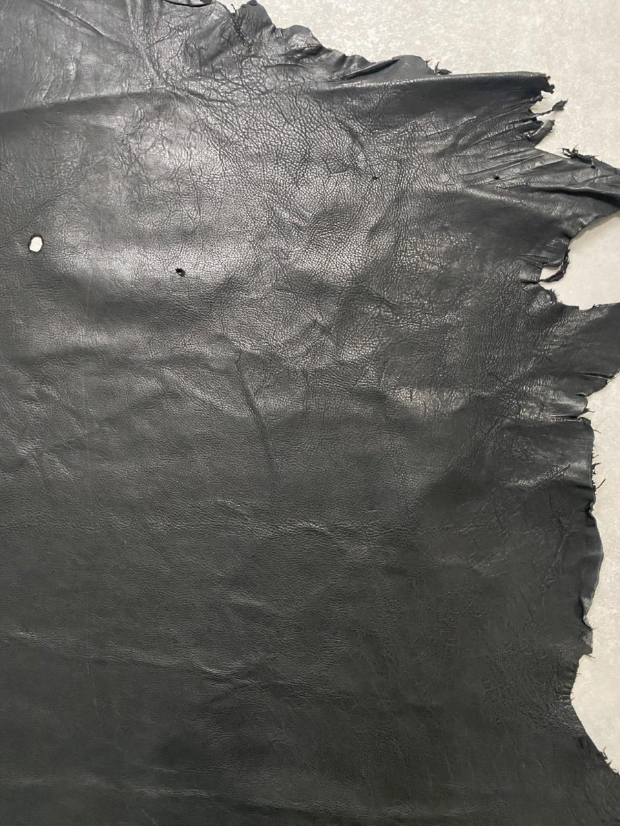 画像7: エゾシカ革 ブラック ディアー (7)