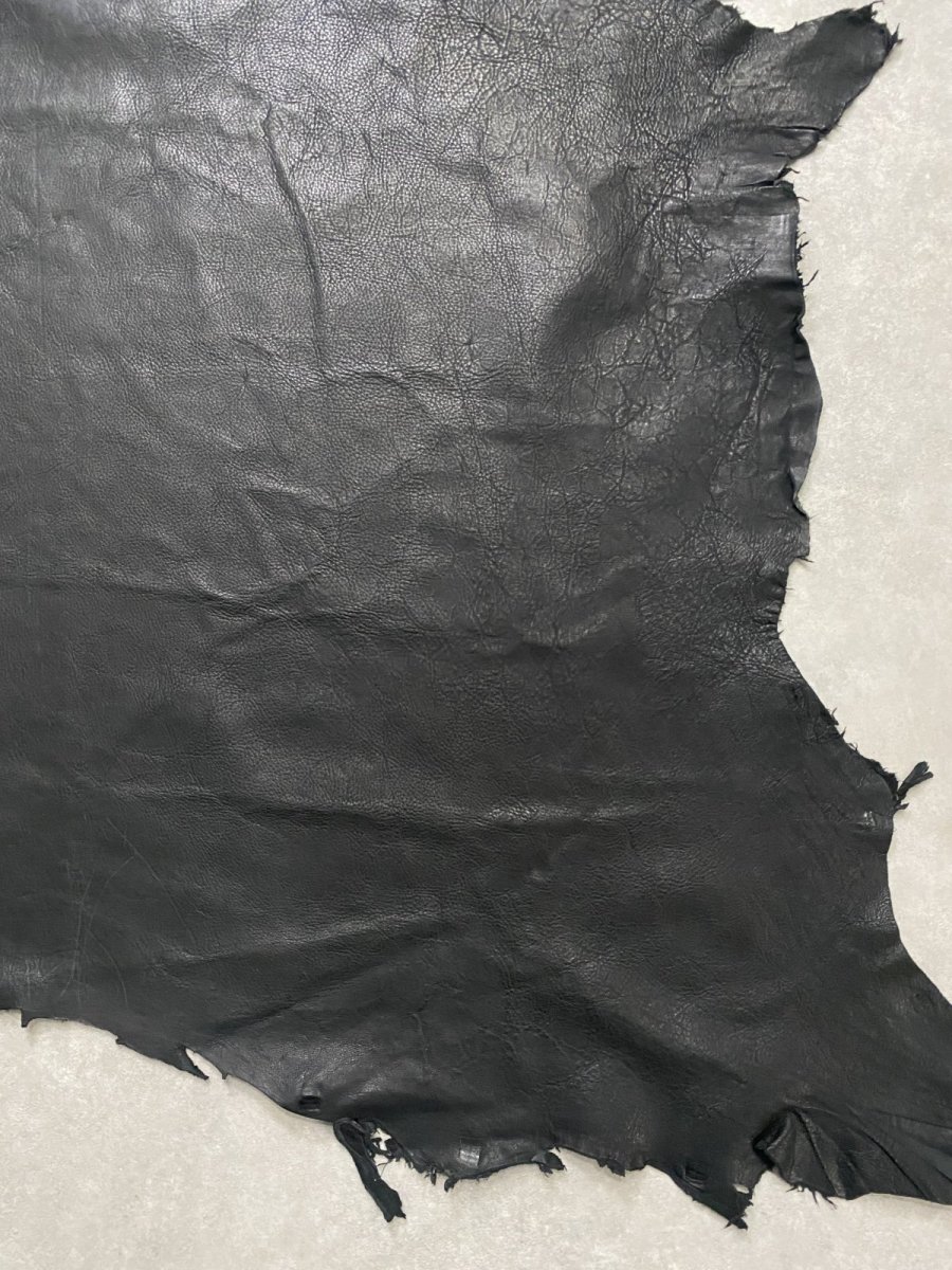 画像10: エゾシカ革 ブラック ディアー (10)