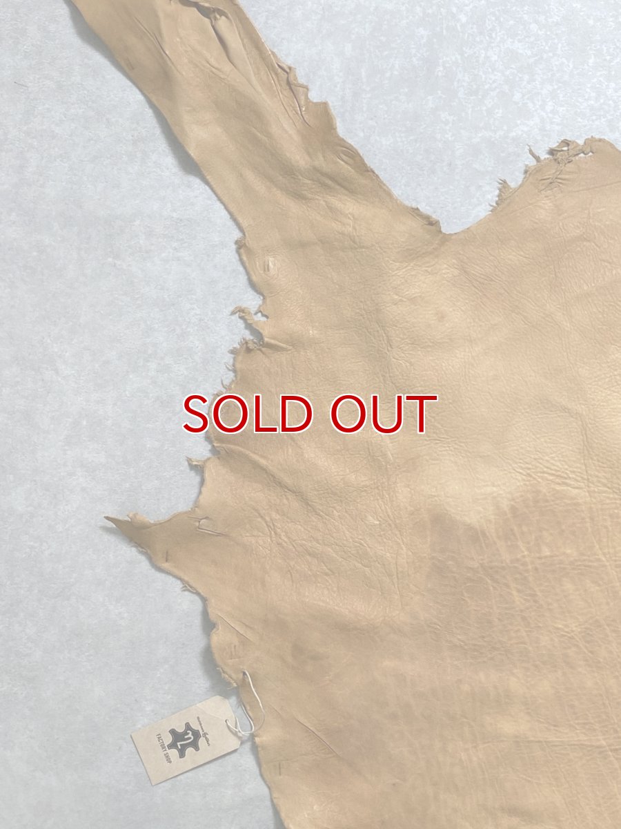 画像2: エゾシカ革　キャメル　ディアー (2)