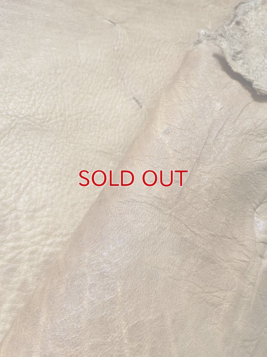 画像10: エゾシカ革　キャメル　ディアー (10)