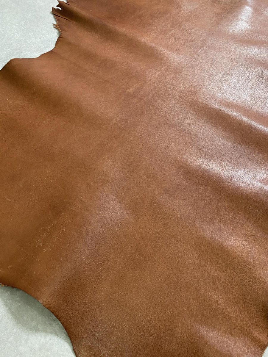 画像7: アッシュゴート　ブラウン　山羊革　レザークラフト (7)