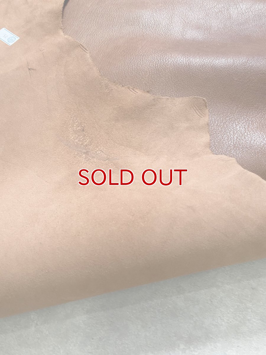 画像8: アッシュゴート　ブラウン　山羊革　レザークラフト (8)