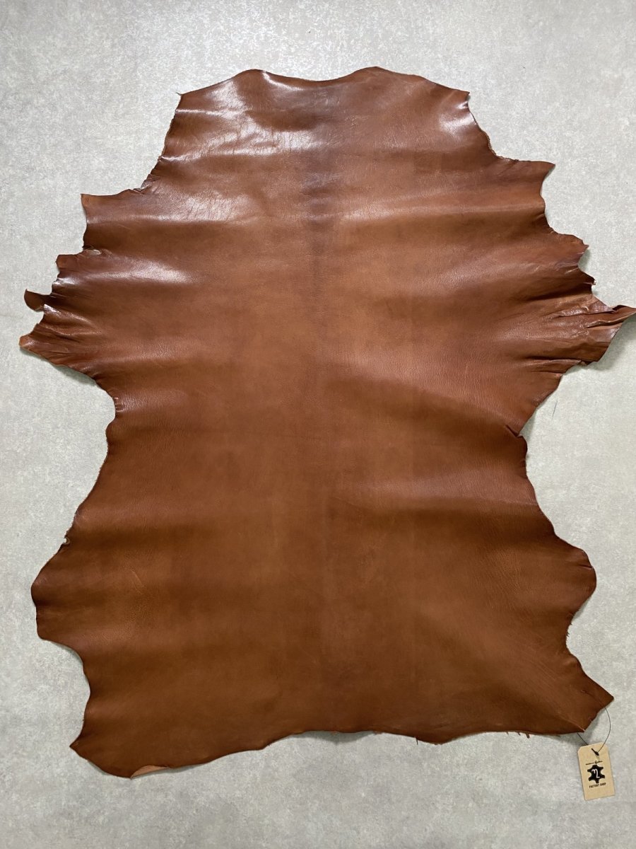 画像1: アッシュゴート　ブラウン　山羊革　レザークラフト (1)