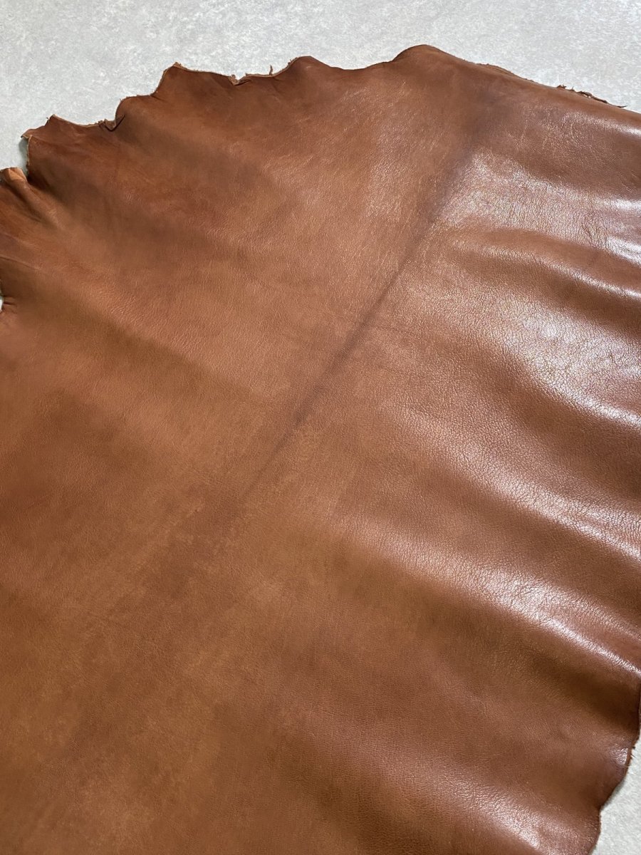 画像5: アッシュゴート　ブラウン　山羊革　レザークラフト (5)