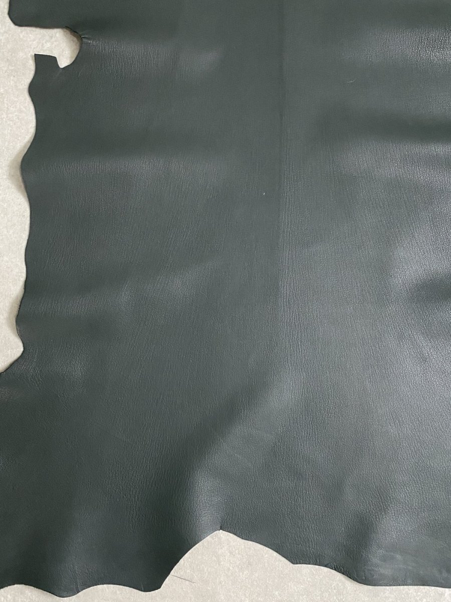 画像6: ゴート革　ソフラン　ダークグリーン　山羊革　レザークラフト (6)