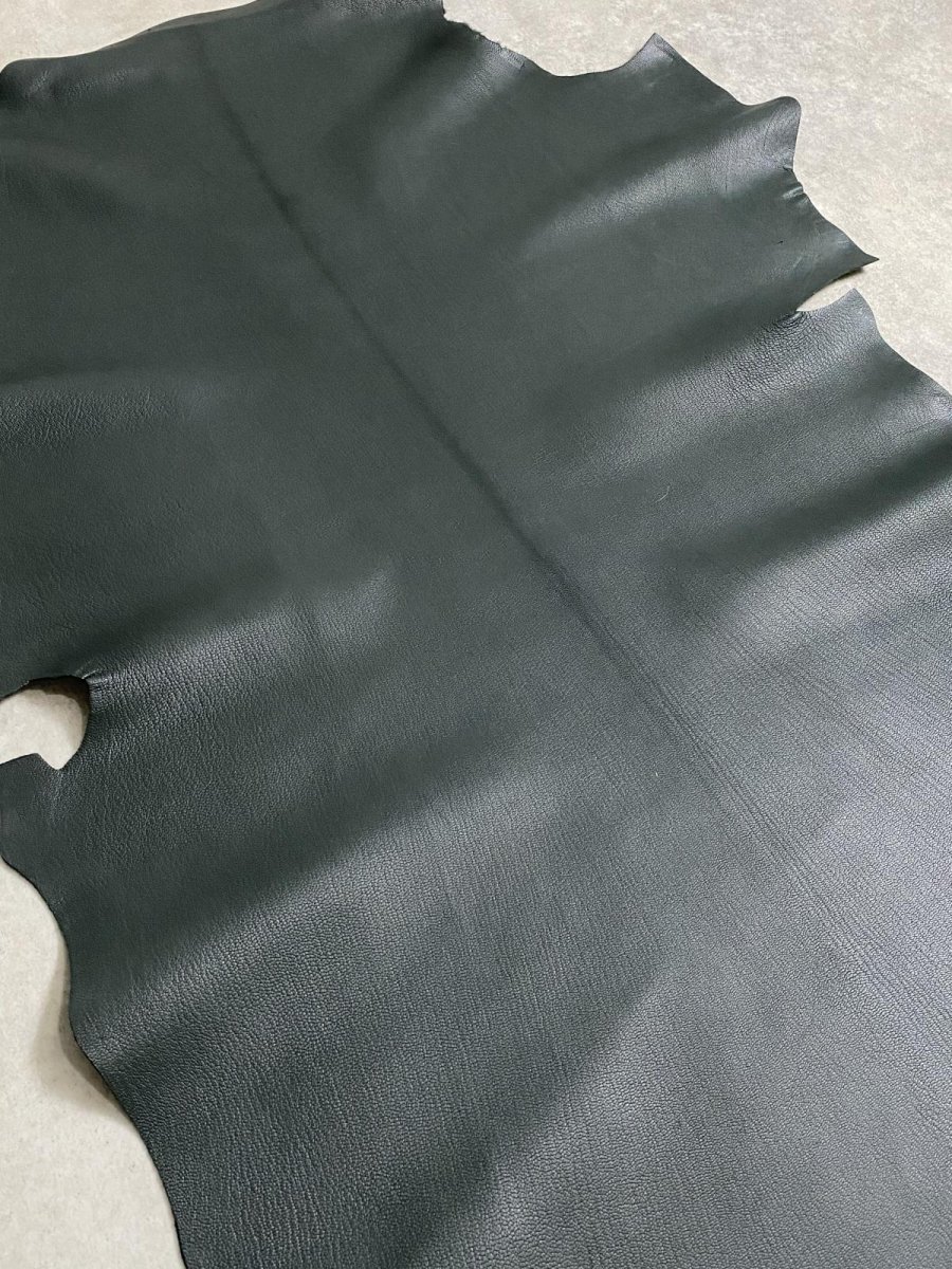 画像8: ゴート革　ソフラン　ダークグリーン　山羊革　レザークラフト (8)