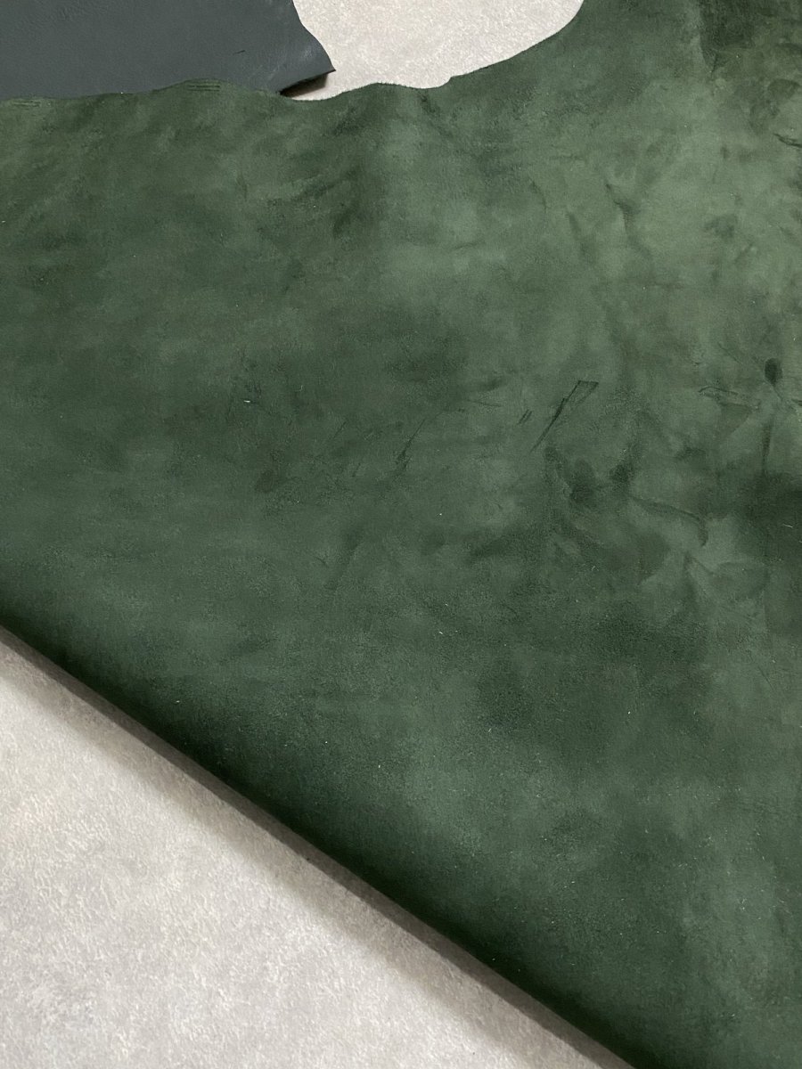画像10: ゴート革　ソフラン　ダークグリーン　山羊革　レザークラフト (10)