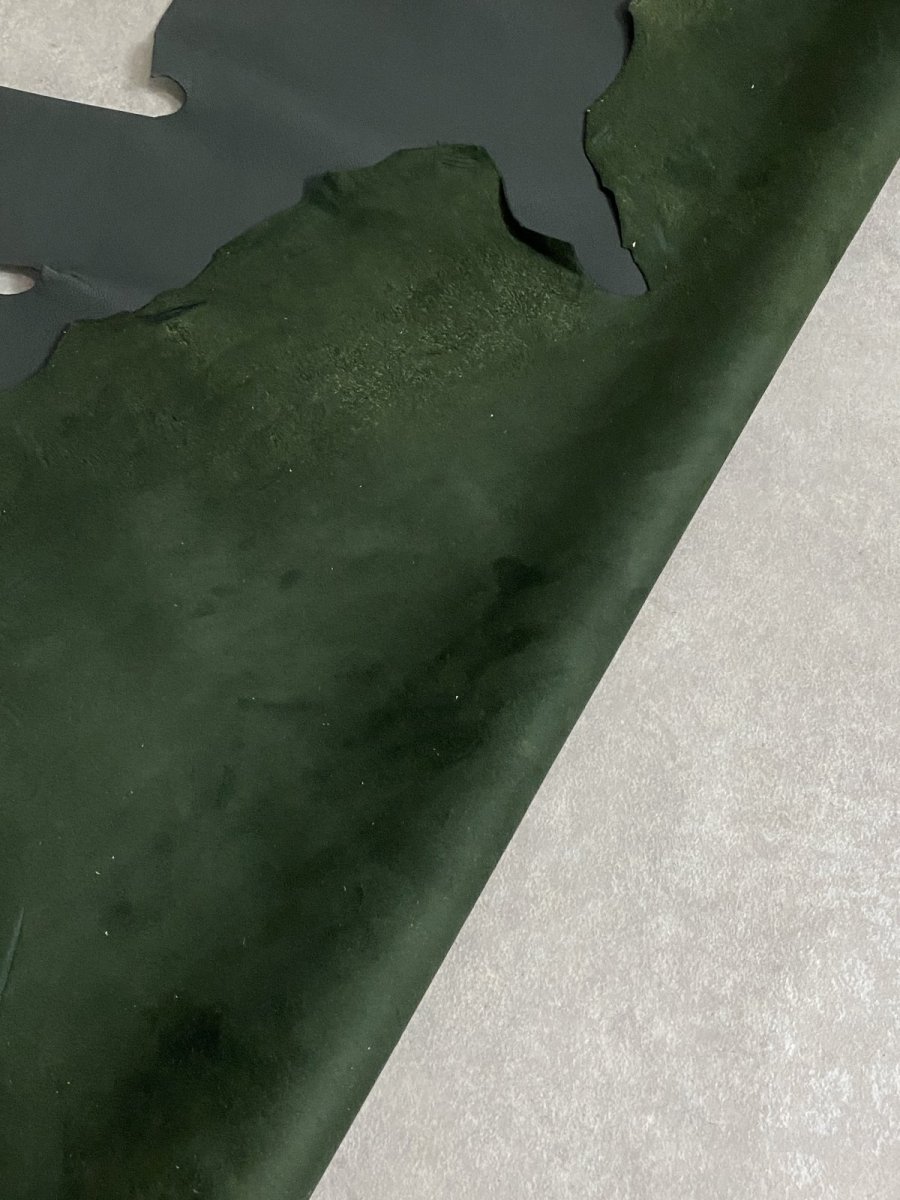 画像8: ゴート革　ソフラン　ダークグリーン　山羊革　レザークラフト (8)