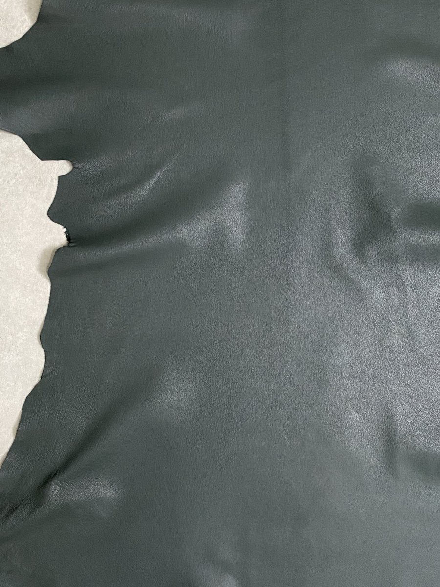 画像4: ゴート革　ソフラン　ダークグリーン　山羊革　レザークラフト (4)