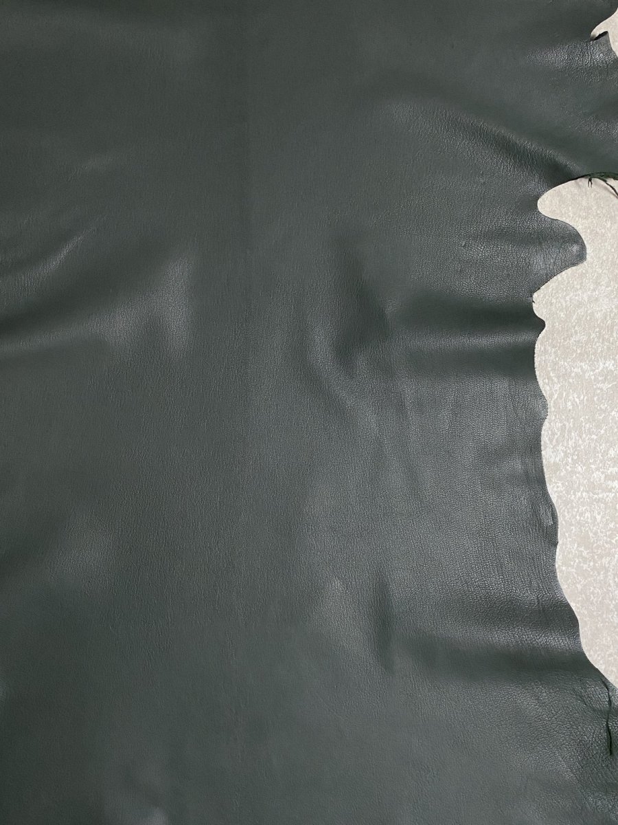 画像5: ゴート革　ソフラン　ダークグリーン　山羊革　レザークラフト (5)