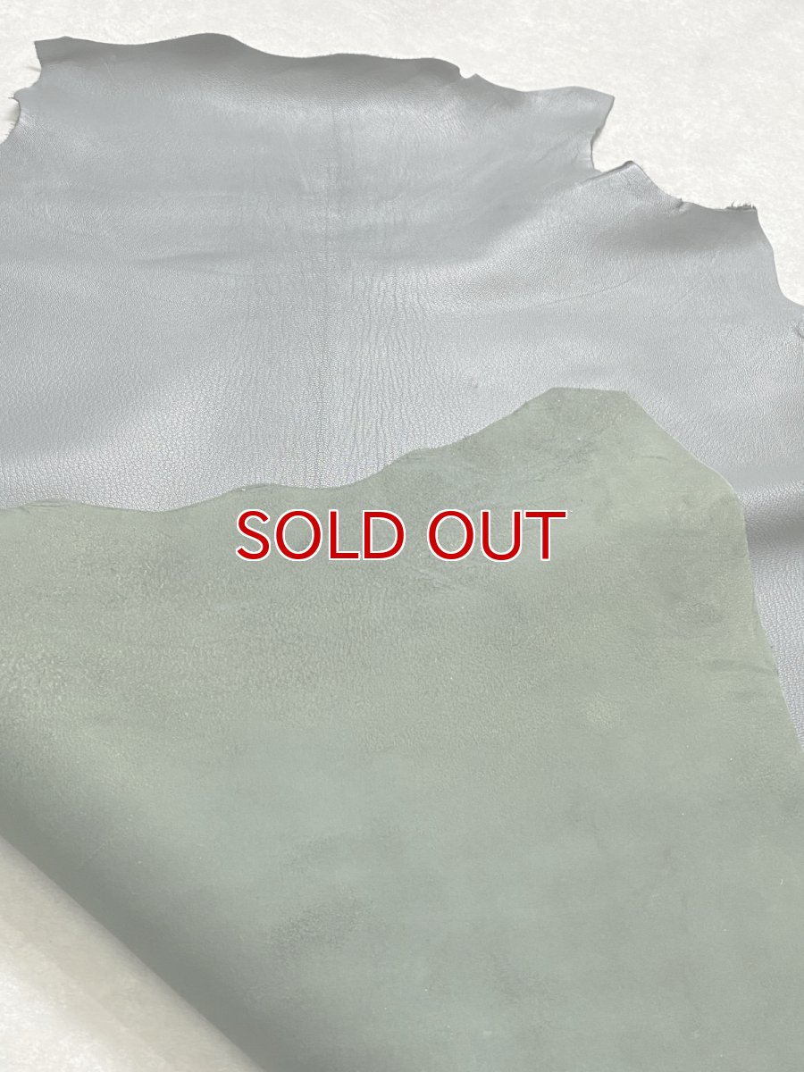 画像7: ゴート革　ソフラン　ダークグリーン　山羊革　レザークラフト (7)