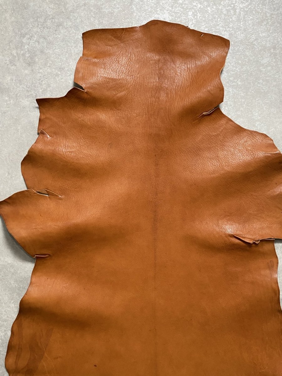 画像4: ヌメゴートシュリンク　キャメル　山羊革　レザークラフト (4)