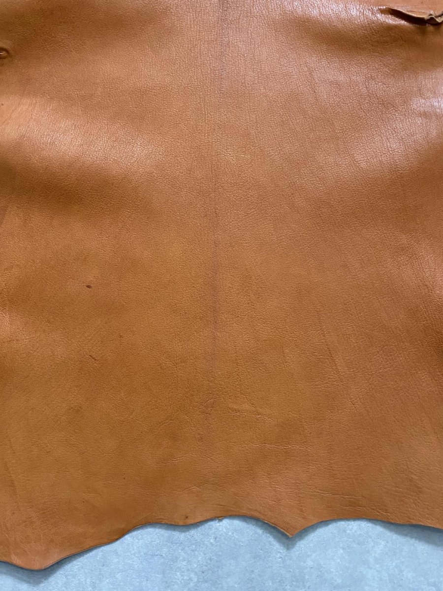 画像7: ヌメゴートシュリンク　キャメル　山羊革　レザークラフト (7)