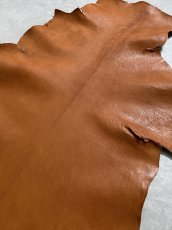 画像8: ヌメゴートシュリンク　キャメル　山羊革　レザークラフト (8)