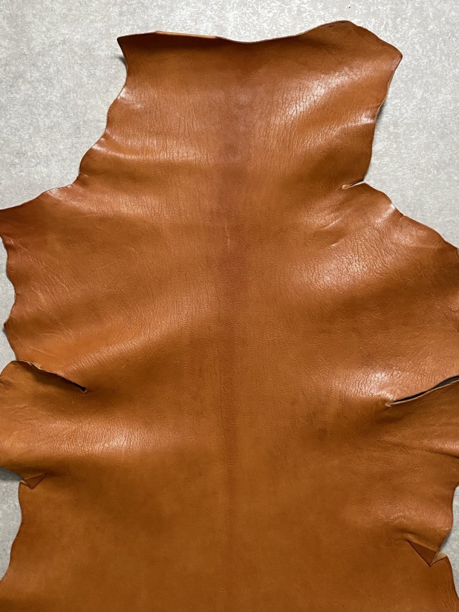 画像3: ヌメゴートシュリンク　キャメル　山羊革　レザークラフト (3)