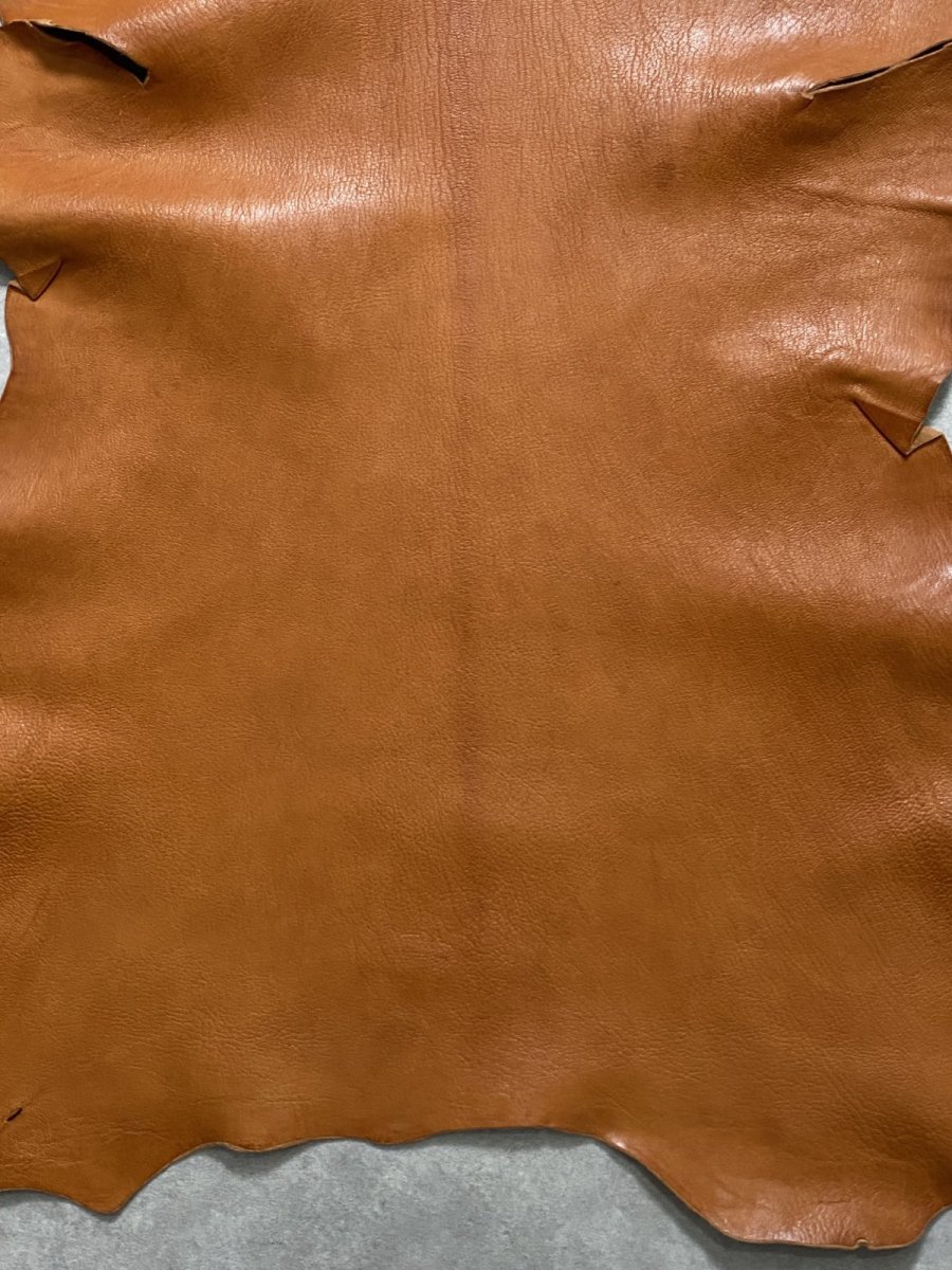 画像6: ヌメゴートシュリンク　キャメル　山羊革　レザークラフト (6)