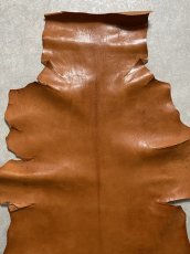 画像4: ヌメゴートシュリンク　キャメル　山羊革　レザークラフト (4)