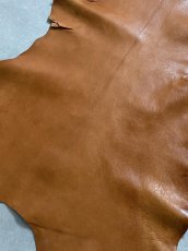 画像9: ヌメゴートシュリンク　キャメル　山羊革　レザークラフト (9)