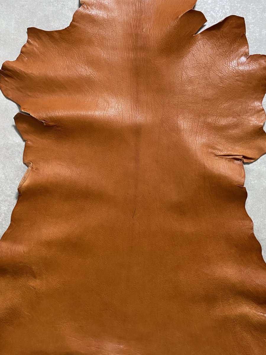 画像2: ヌメゴートシュリンク　キャメル　山羊革　レザークラフト (2)