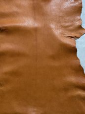 画像5: ヌメゴートシュリンク　キャメル　山羊革　レザークラフト (5)