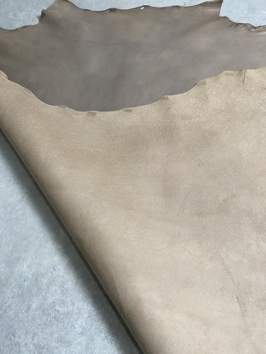 画像9: アッシュゴート　グレー　山羊革　レザークラフト (9)