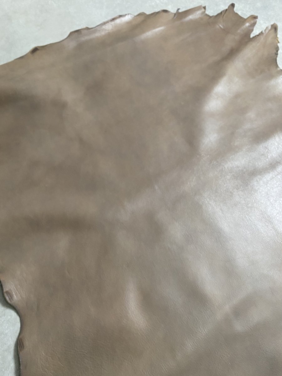 画像4: アッシュゴート　グレー　山羊革　レザークラフト (4)