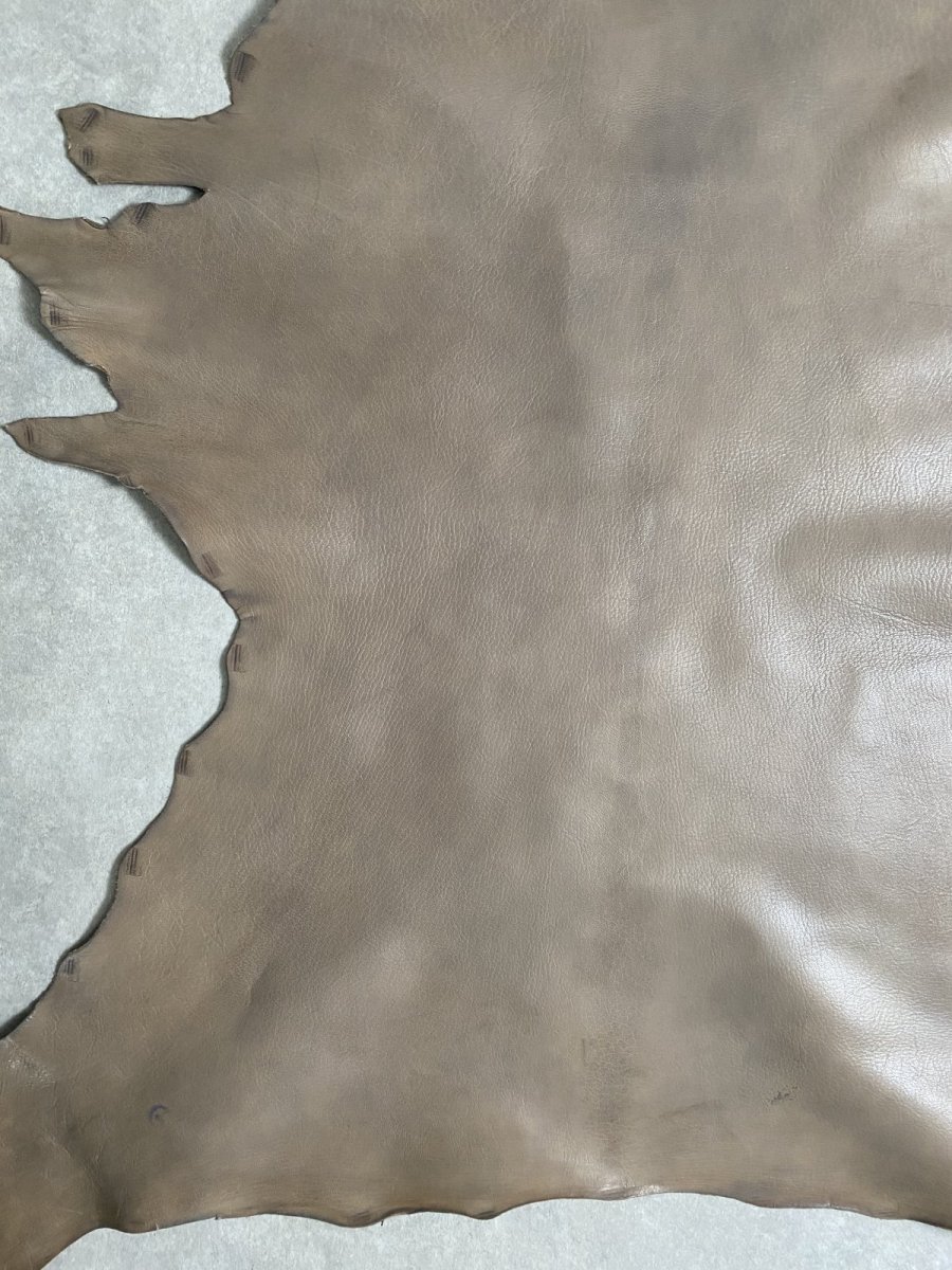 画像4: アッシュゴート　グレー　山羊革　レザークラフト (4)