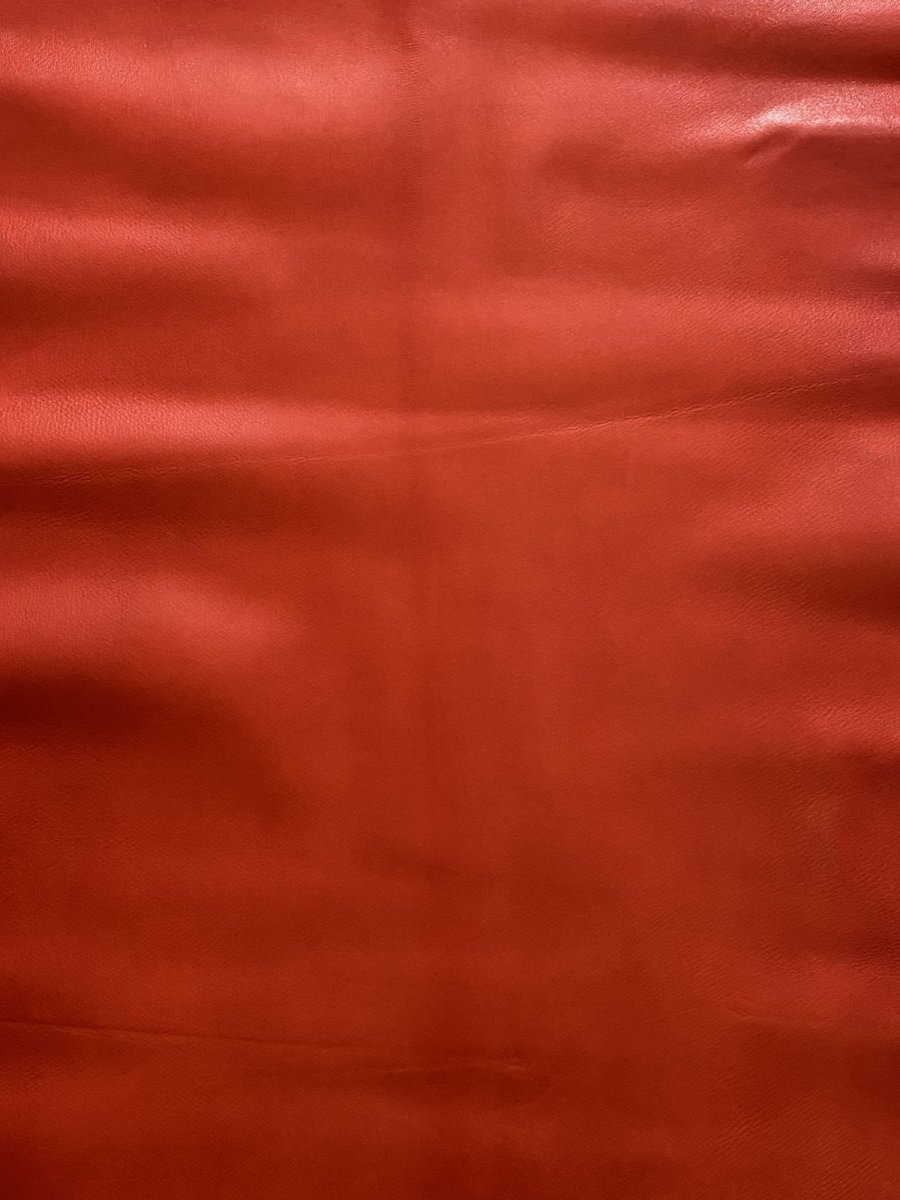 画像5: ゴート革　丸シボ　レッド　山羊革　レザー (5)