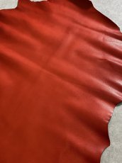 画像3: ゴート革　丸シボ　レッド　山羊革　レザー (3)