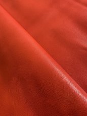 画像2: ゴート革　丸シボ　レッド　山羊革　レザー (2)