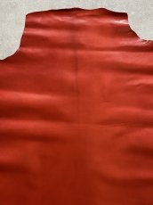 画像6: ゴート革　丸シボ　レッド　山羊革　レザー (6)