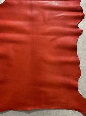 画像8: ゴート革　丸シボ　レッド　山羊革　レザー (8)