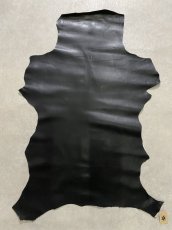 画像1: ゴート革　丸シボ　ブラック　山羊革　レザー (1)