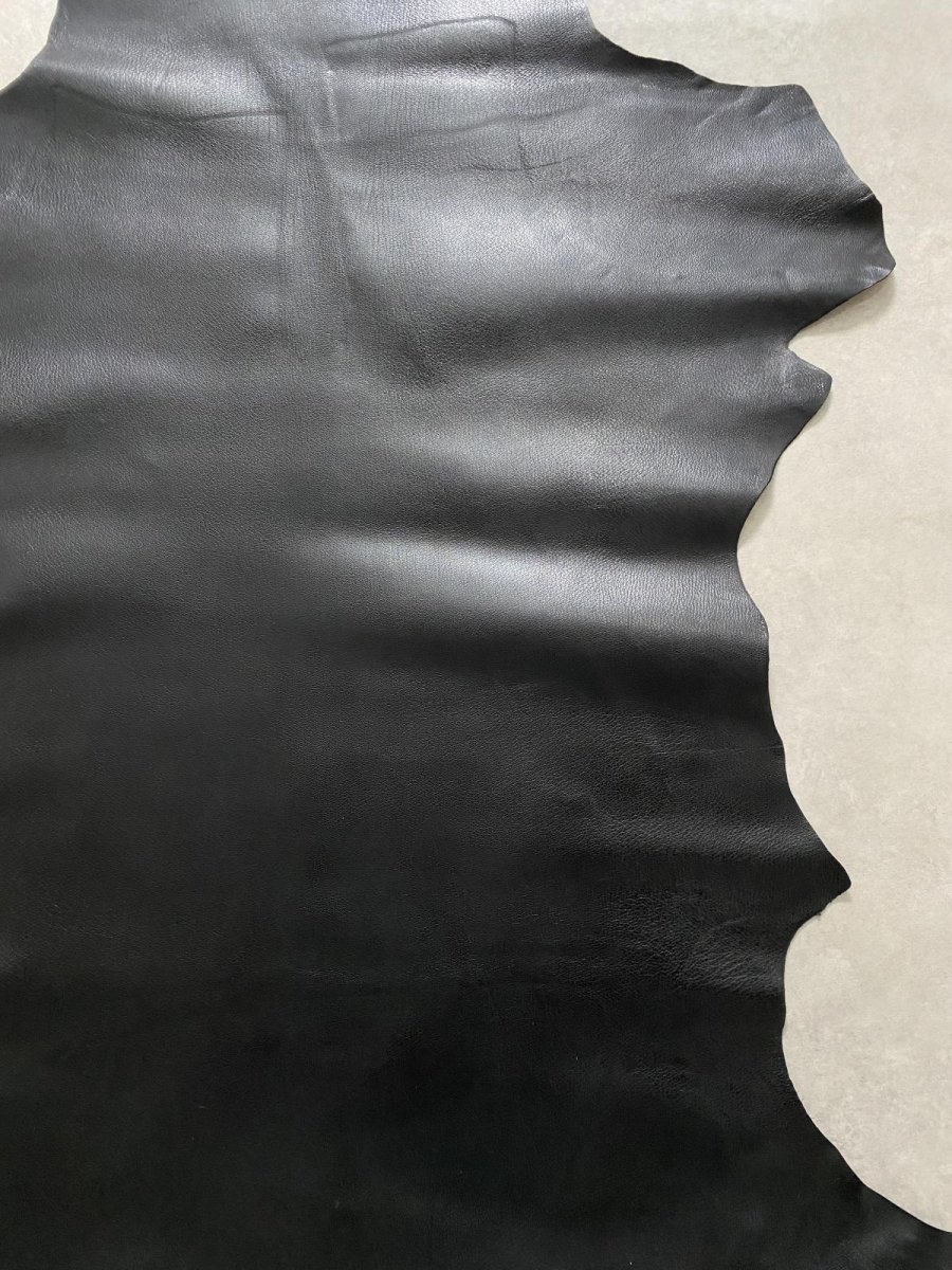 画像7: ゴート革　丸シボ　ブラック　山羊革　レザー (7)