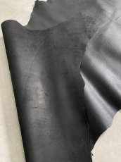 画像9: ゴート革　丸シボ　ブラック　山羊革　レザー (9)