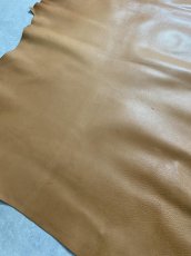 画像4: ゴート革　丸シボ　キャメル　山羊革　レザー (4)