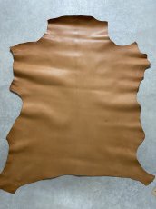 画像1: ゴート革　丸シボ　キャメル　山羊革　レザー (1)
