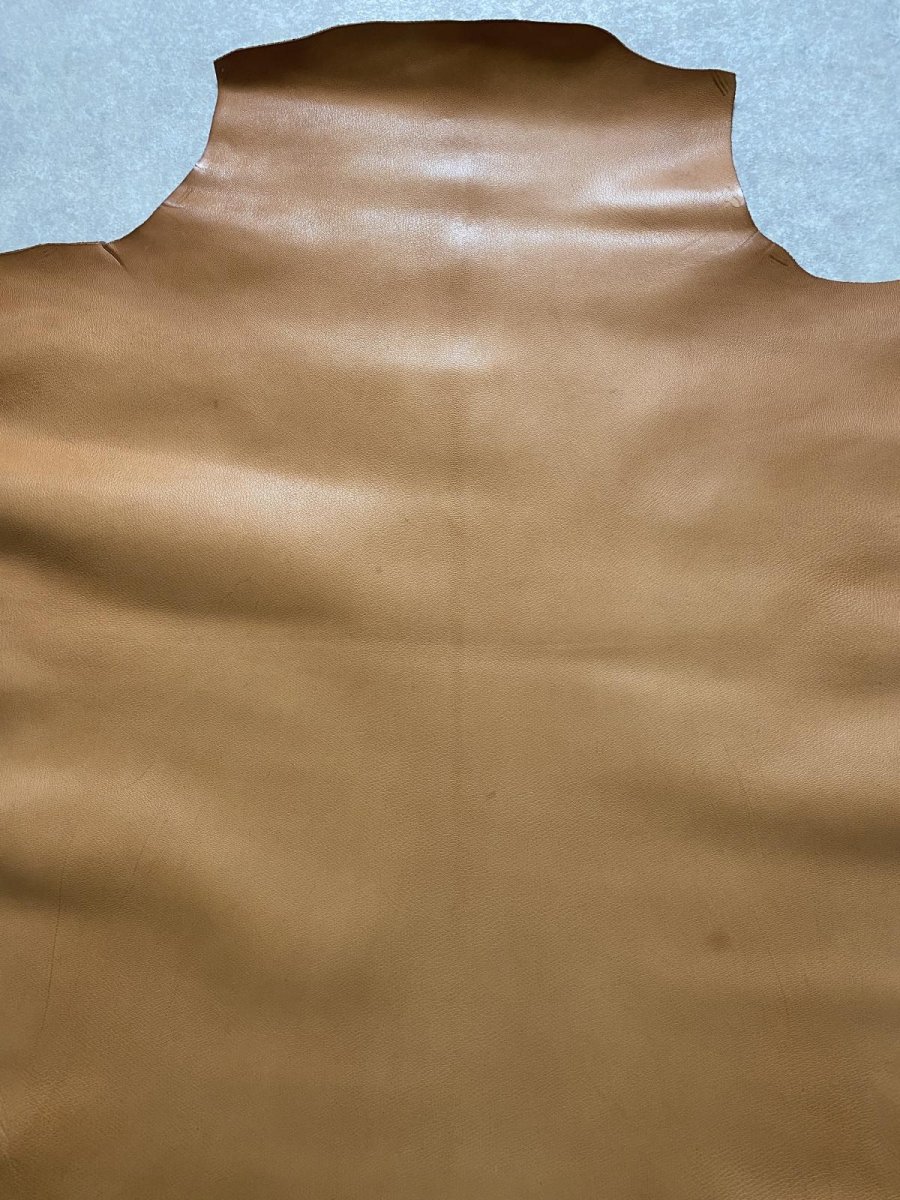 画像6: ゴート革　丸シボ　キャメル　山羊革　レザー (6)