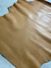 画像4: ゴート革　丸シボ　キャメル　山羊革　レザー (4)