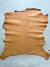 画像1: ゴート革　丸シボ　キャメル　山羊革　レザー (1)