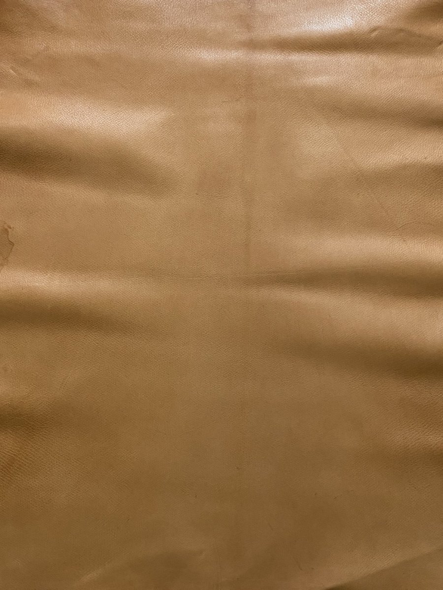 画像5: ゴート革　丸シボ　キャメル　山羊革　レザー (5)