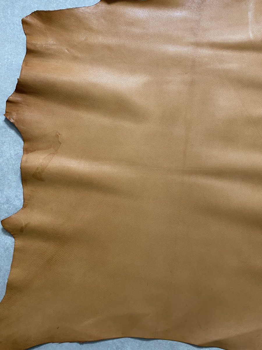画像7: ゴート革　丸シボ　キャメル　山羊革　レザー (7)
